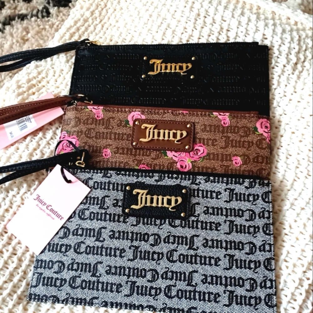 NWT* JUICY COUTURE* FUR-GET ME NOT DESIGNER WRISTLET🥰 3 STYLES/COLOR)